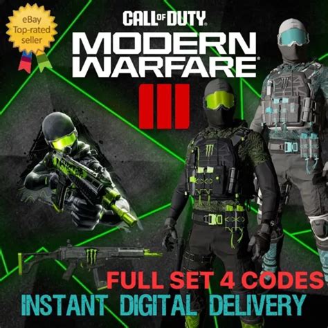 CALL OF DUTY Modern Warfare 3 Monster Energy ensemble complet de 4 ...