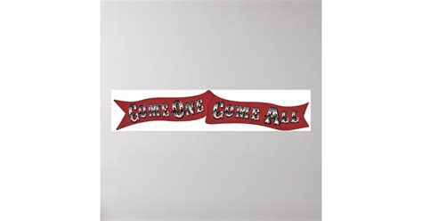 "Come One, Come All" Circus Carnival Banner Sign | Zazzle