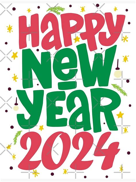 "Happy new year 2024 - Merry Christmas" Poster for Sale by HusamMad | Redbubble