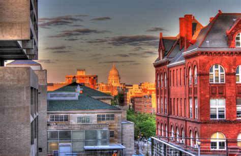 Looking at the capital late afternoon in Madison, Wisconsin image ...