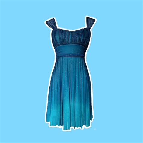 sparkly 90s blue formal dress ️ —- beautiful ombré... - Depop