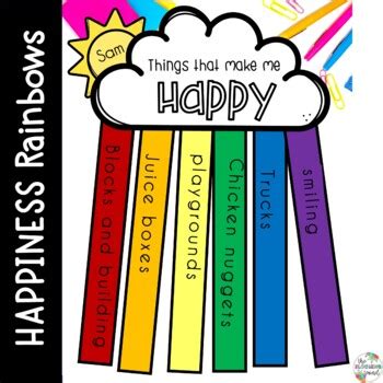 Happiness Rainbow Spring Writing and Craft Activity by The Blooming Mind