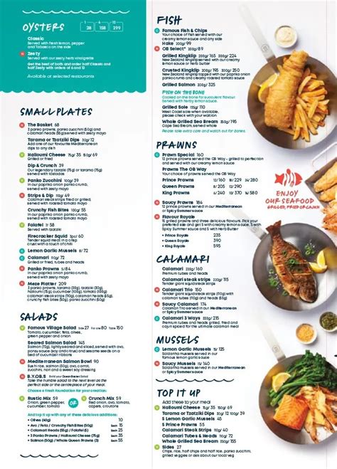 Ocean Basket Menu With Updated Prices in South Africa 2024 – menu za