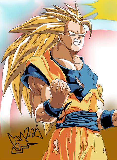 goku ss3 painted sketch by GonzasAF on DeviantArt