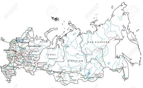 Road map of Russia: roads, tolls and highways of Russia