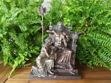 ZEUS HERA BRONZE Statue Olympus Throne Greek Figurine Cast Mythology Gods Queen £219.72 ...