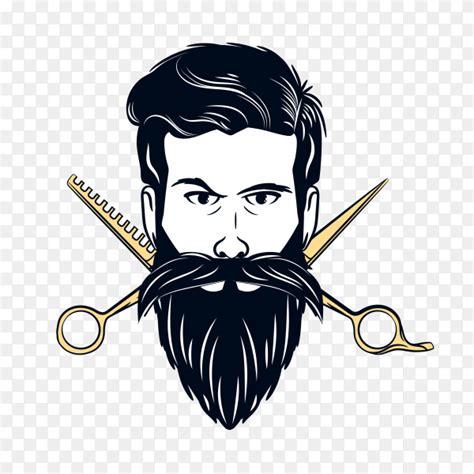 Barber shop logo on transparent background PNG - Similar PNG