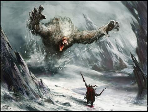 Charles Lister Art: The Yeti Ravager vs. Aegoshin