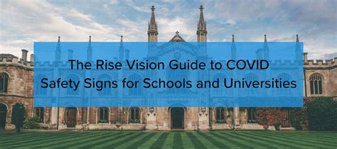 The Rise Vision Guide to COVID Safety Signs for Schools & Universities