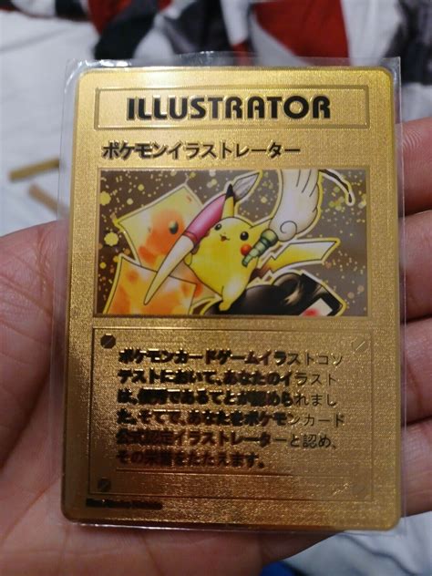 Mavin | Pokemon TCG Pikachu Illustrator Gold Metal Card Corocoro 1998 Japanese