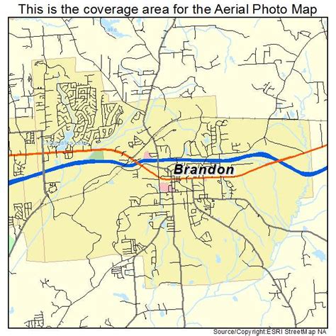 Aerial Photography Map of Brandon, MS Mississippi