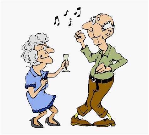 Old Couple Dancing Cartoon, HD Png Download - kindpng