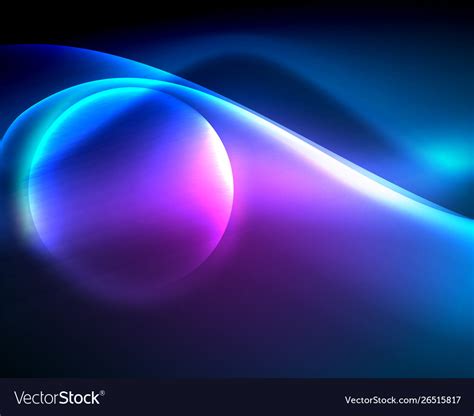 Neon blue electric wave abstract background Vector Image