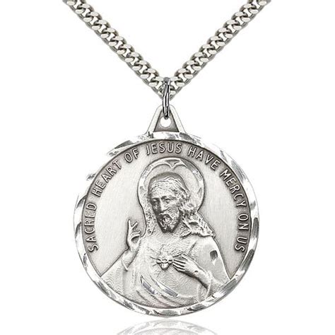 Sacred Heart of Jesus Christ Scapular Christian Medal Pendant