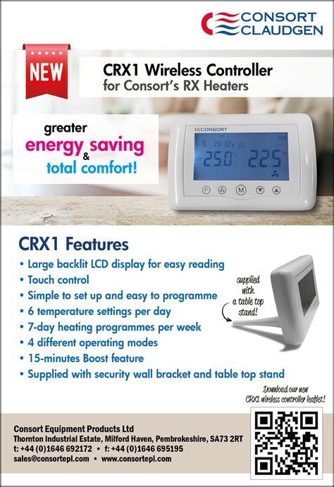 NEW: CRX1 Wireless Controller for Consort's RX Heaters & Consort Claudgen Introduces Smart ...