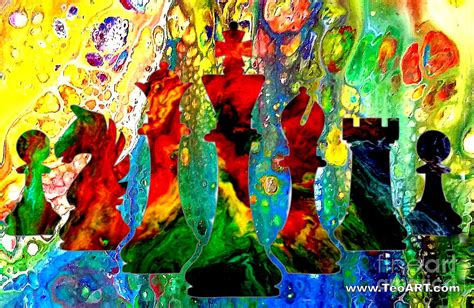 Colorful Abstract Chess Art Painting by Teo Alfonso - Fine Art America