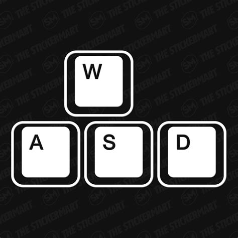 WASD Gaming Keyboard Keys Vinyl Decal | Keyboard keys, Keyboard, Vinyl decals