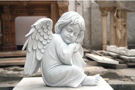 Human Sculptures | Stone Carvings - granite cherub statue angel sculpture