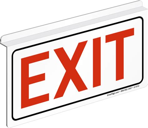 Exit Sign With No Background Clipart - Full Size Clipart (#5691849) - PinClipart