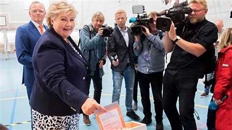 Norway PM Erna Solberg projected to hold on to power in election | CBC News