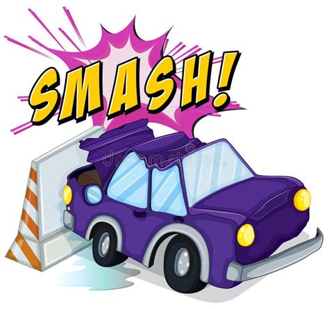 Smashed cars stock vector. Illustration of sedan, background - 47067760