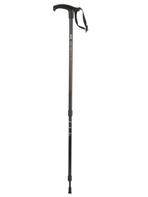 3-part telescopic hiking stick in black with Derby grip - Ossenberg GmbH