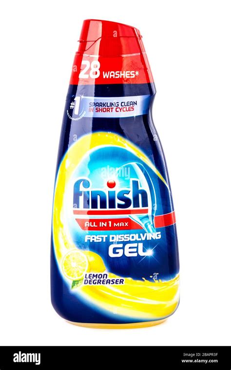 Finish dishwasher gel, dishwasher gel, Finish brand, lemon degreaser ...