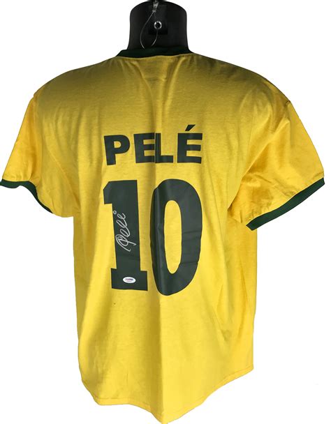 Lot Detail - Pele Signed Brazil Jersey (PSA/DNA)