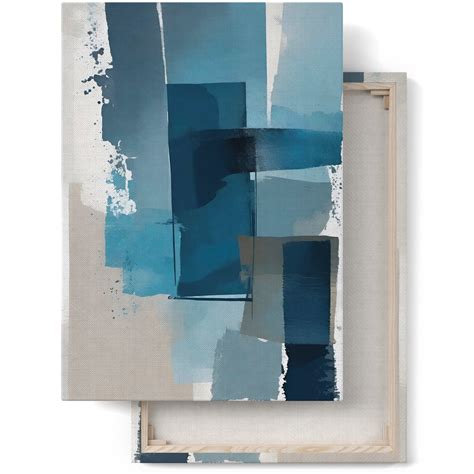 Modern Blue Abstract Canvas Wall Art – HypeSheriff