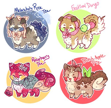 Sushi Dog Customs Batch #9 by witchpaws.deviantart.com on @deviantART | Cute animal drawings ...