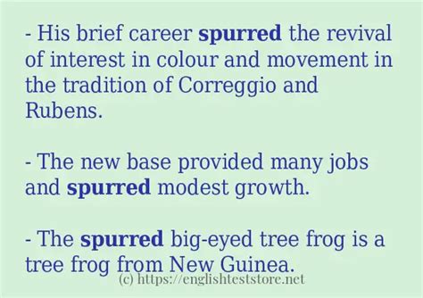 "spurred" - some sentence examples - EnglishTestStore Blog