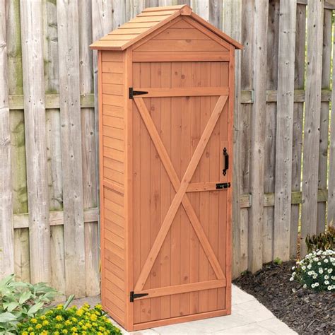 Leisure Season 2.5 ft. W x 2 ft. D Solid Wood Lean-To Tool Shed ...