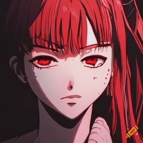 Manga, anime, girl, edgy, aesthetic, red