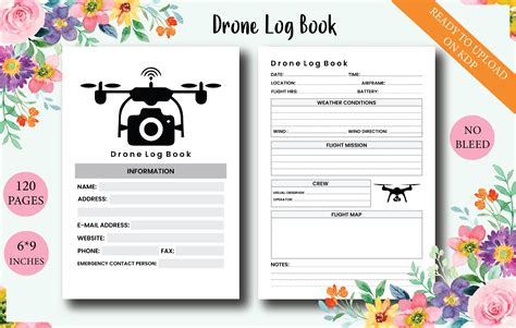 Drone Log Book KDP Interior Graphic by kdp supervise · Creative Fabrica