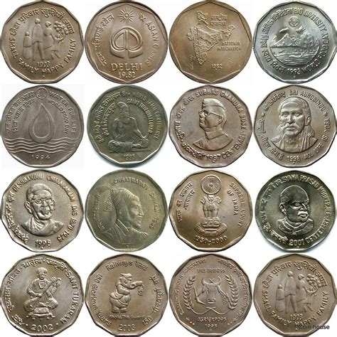 Coin-House: Collection of 16 Commemorative Two Rupees Coins of Republic India