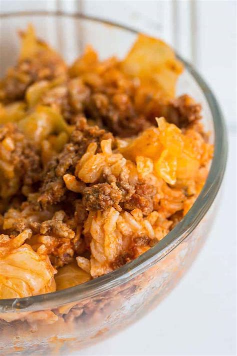 Lazy Cabbage Roll Casserole Recipe and Video - The Kitchen Magpie