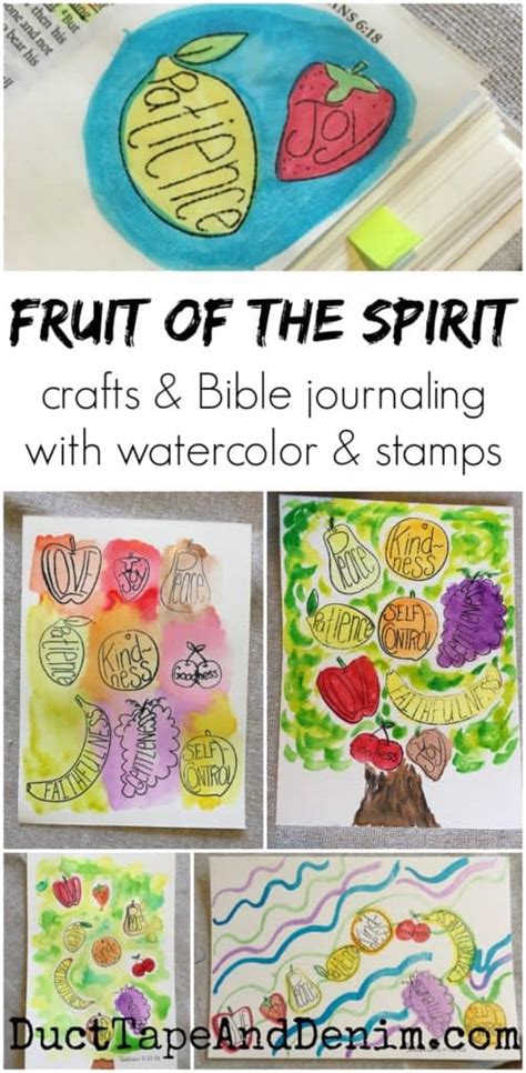 Fruit of the Spirit Craft, Watercolor Bible Verse Card, Galatians 5:22-23