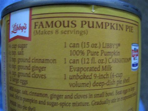 libby pumpkin pie mix ingredients