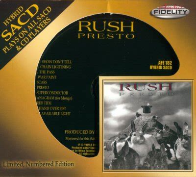 Download Rush - Presto in Hi-Res stereo format on SACD