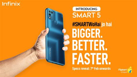 Infinix Smart 5 with 6000mAh battery to launch on February 11 | TechRadar