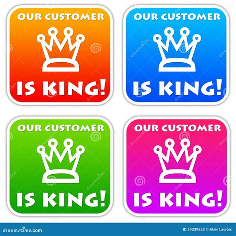 Customer is king stock illustration. Illustration of help - 34339823