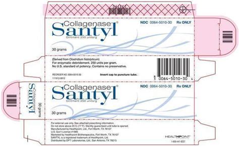 Collagenase Santyl - FDA prescribing information, side effects and uses