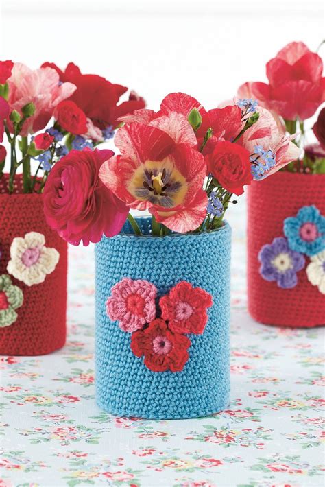 Floral Vase Crochet Pattern | The Knitting Network