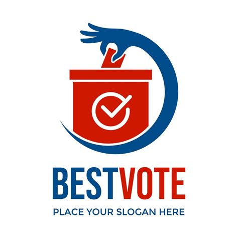 Best vote vector logo template. This design use hand and box symbol. Suitable for politic ...