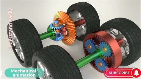 how differential gear works | differential gear animation | working of differential gearbox ...