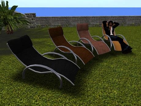 Second Life Marketplace - Modern Chaise Longue - Leather