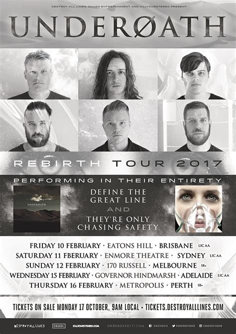 Underoath Announce 2017 Australian Tour – Across The Ocean