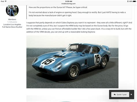 Cobra Daytona Coupe - WIP: Model Cars - Model Cars Magazine Forum