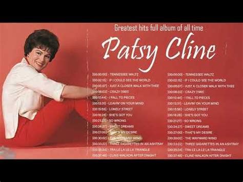 Patsy Cline Greatest Hist Full Album 2023 - Best Song Of Patsy Cline ...