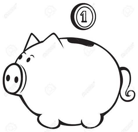 SAVING MONEY CLIPART BLACK AND WHITE - 78px Image #2